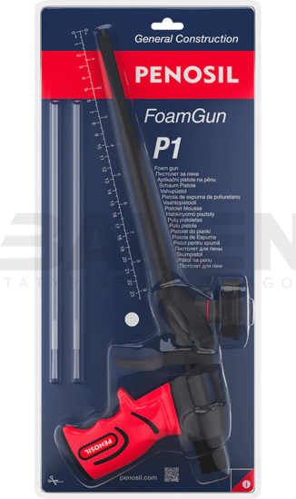 Profesionalus statybinių putų pistoletas su ilgesniu vamzdžiu PENOSIL FoamGun P1