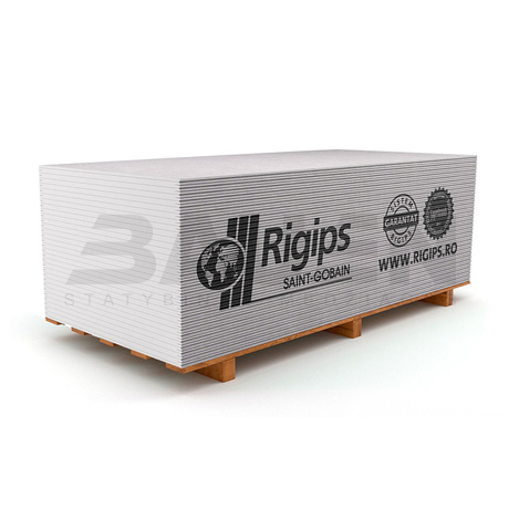 Gipso kartono GKP | GKP 3000x1200x12,5 (3,60 m2) RIGIPS